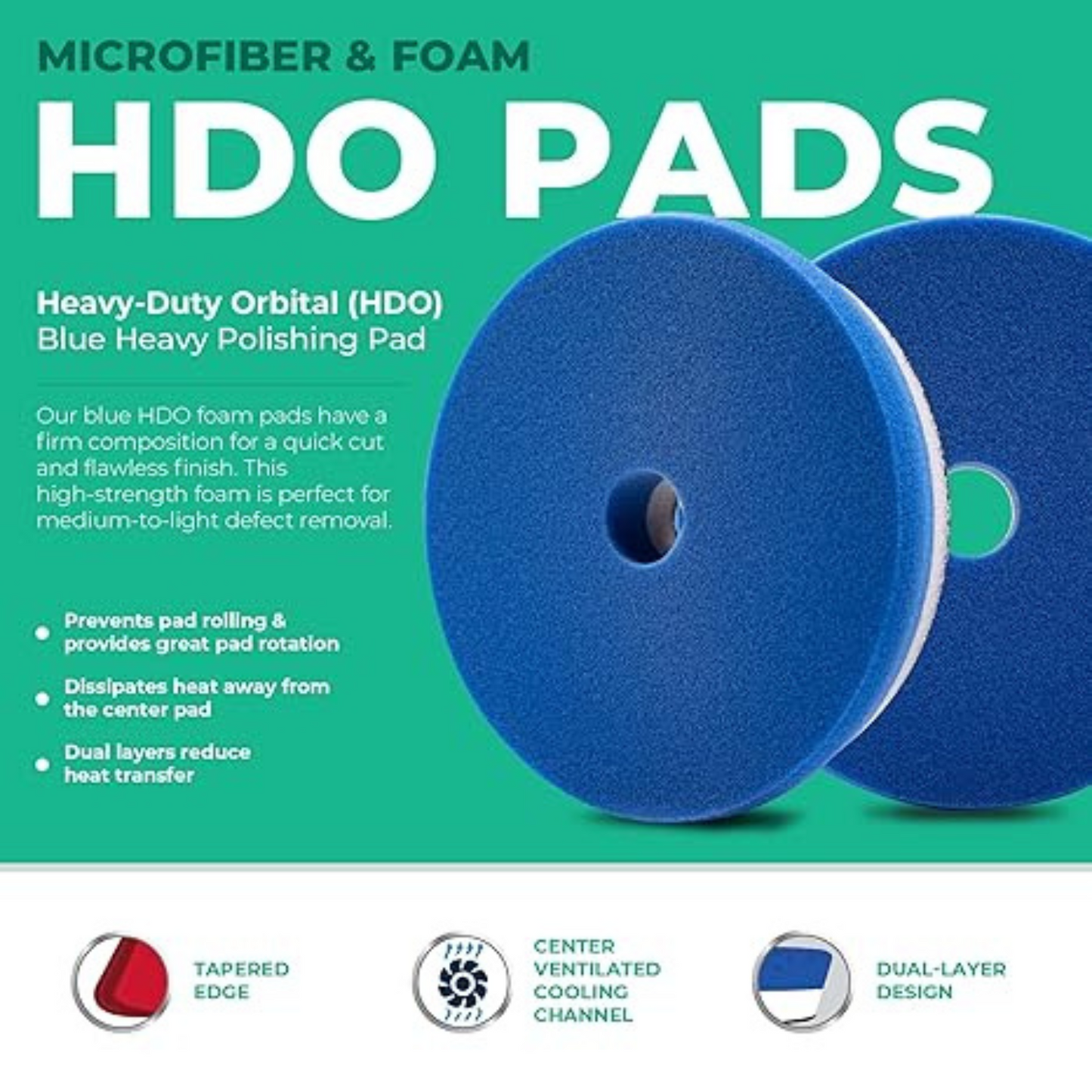 Lake Country - HDO Blue Heavy Polishing Pad