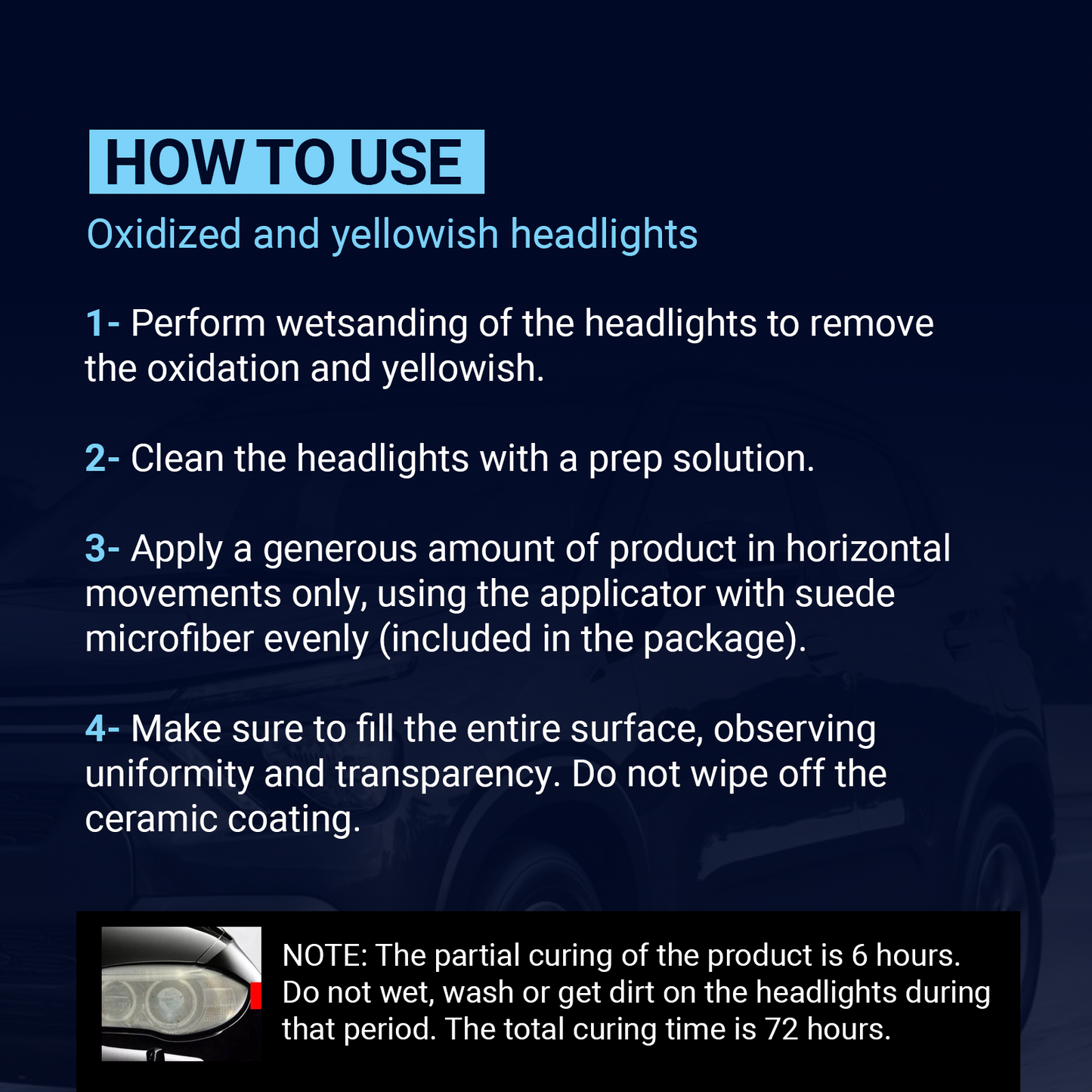 Vonixx - V-Light Headlights Ceramic Coating Protects and Restores 0.67oz (20ml)