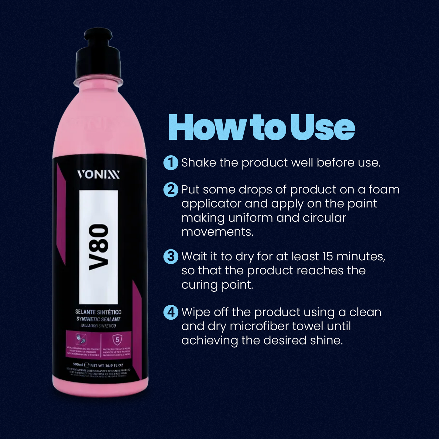 Vonixx - V80 Synthetic Paint Sealant 16.9 fl oz (500ml)