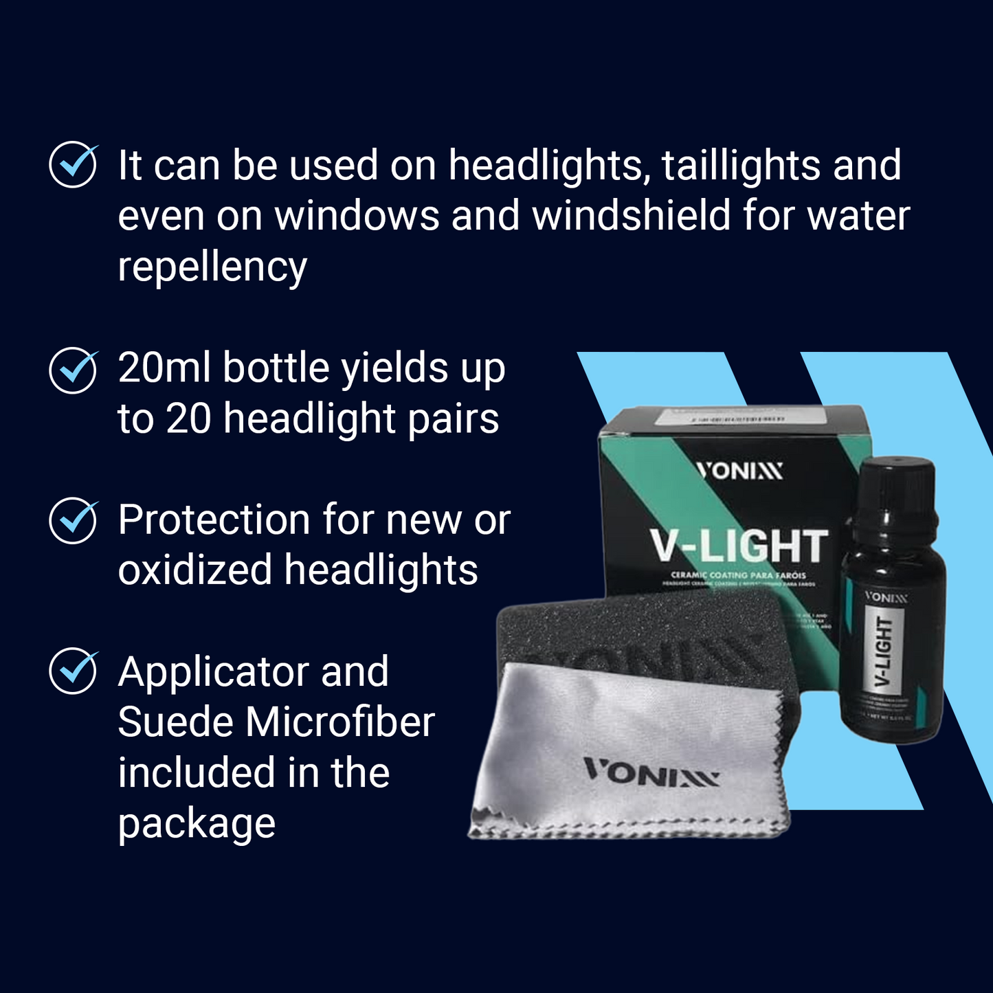 Vonixx - V-Light Headlights Ceramic Coating Protects and Restores 0.67oz (20ml)