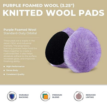 Lake Country - Purple Foamed Wool Cutting Pad