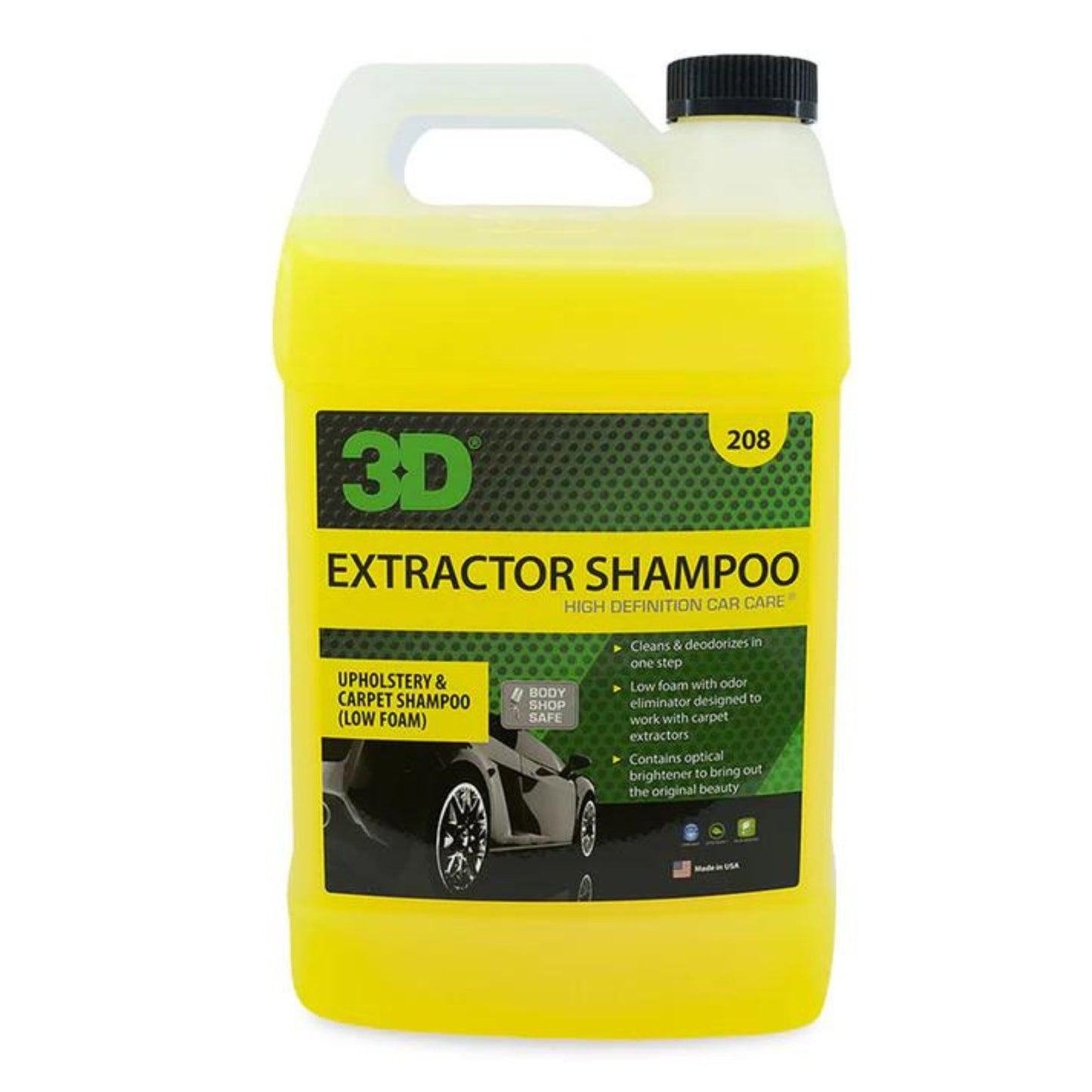 3D - Extractor Shampoo Cleans and Deodorizes Cloth, Fabric, Carpet and Upholstery in one step. - Briggs Detailing Solutions