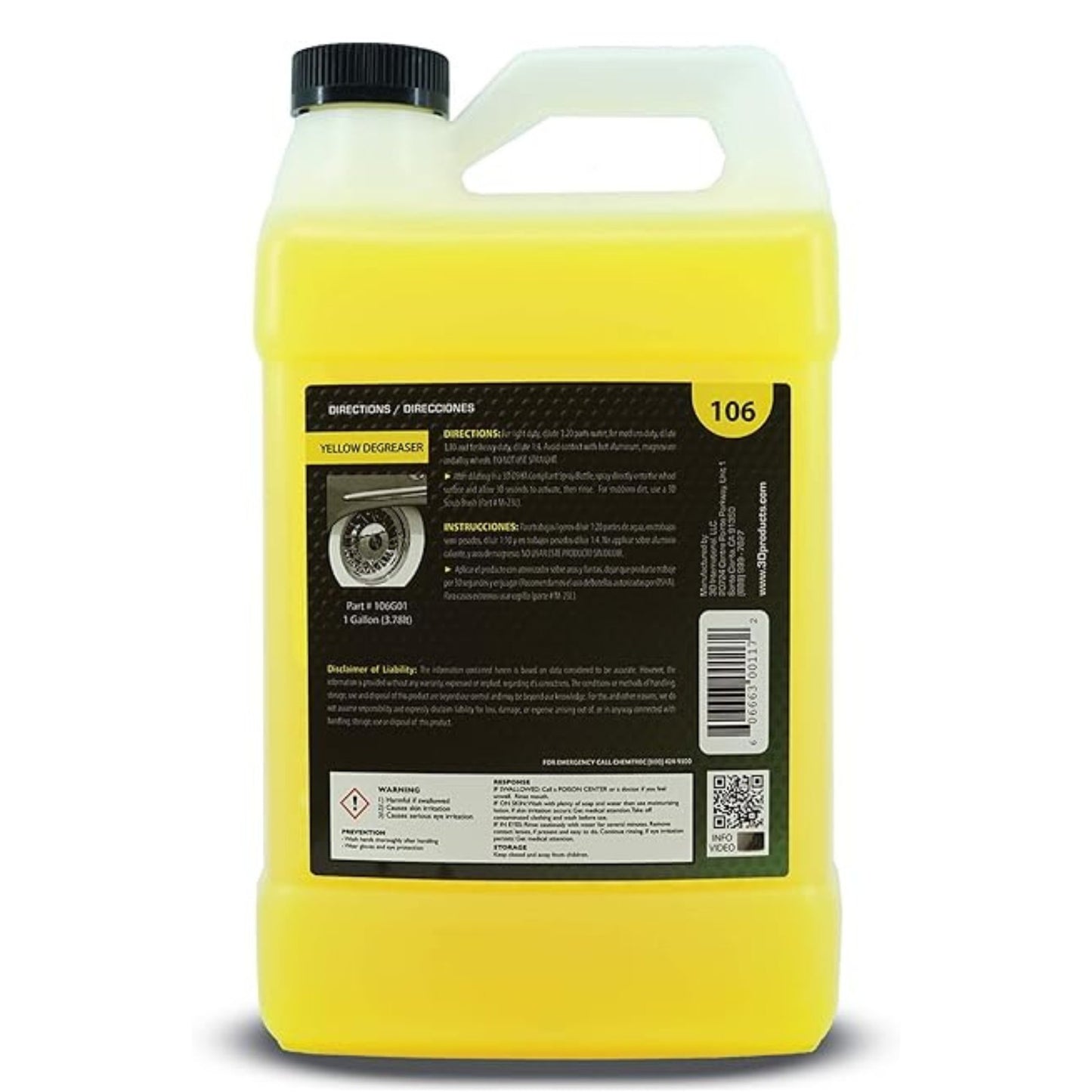 3D - Yellow Degreaser Wheel Cleaner - Briggs Detailing Solutions