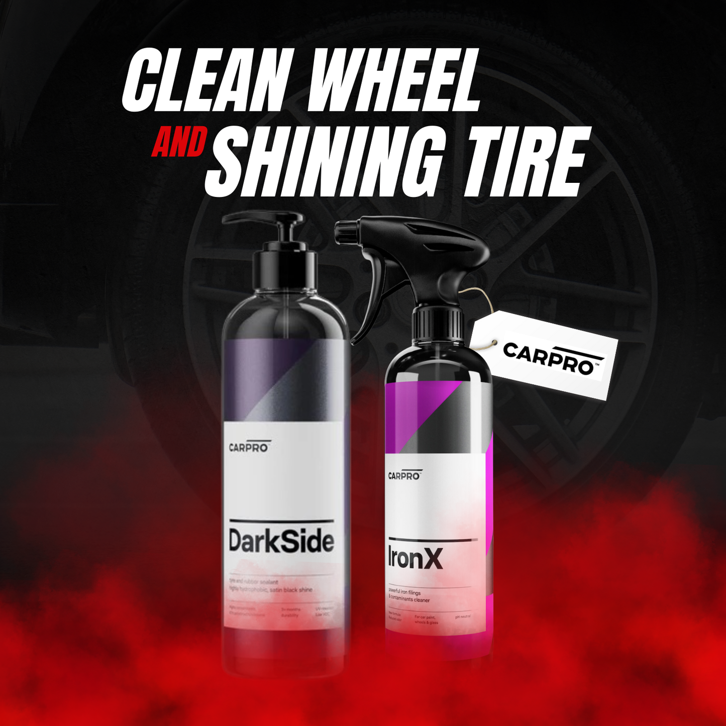 Carpro - 2-in-1 Wheel Cleaner and Tire Shine Kit