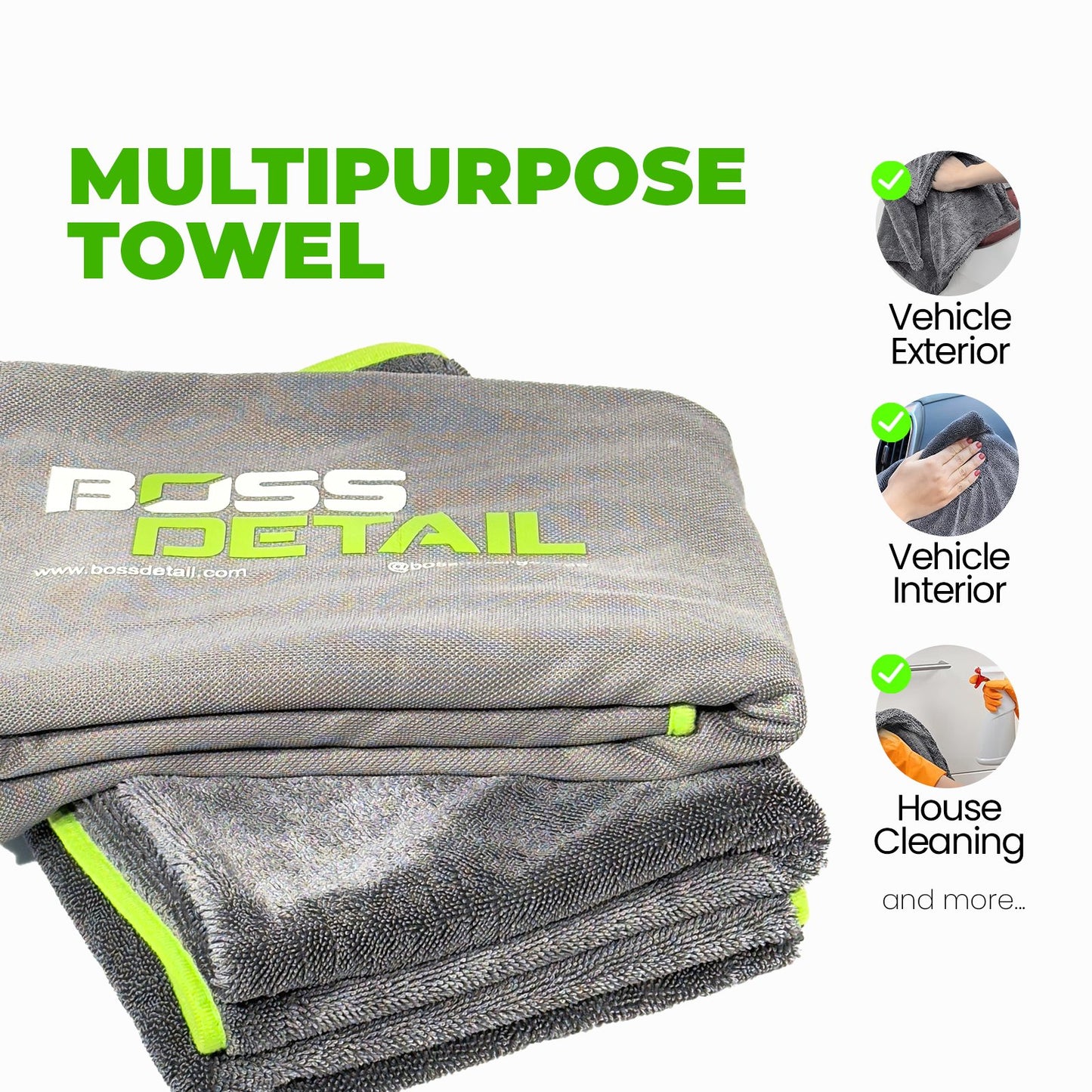 Boss Detail - Drying Towel Super Absorvent 600GSM - Briggs Detailing Solutions